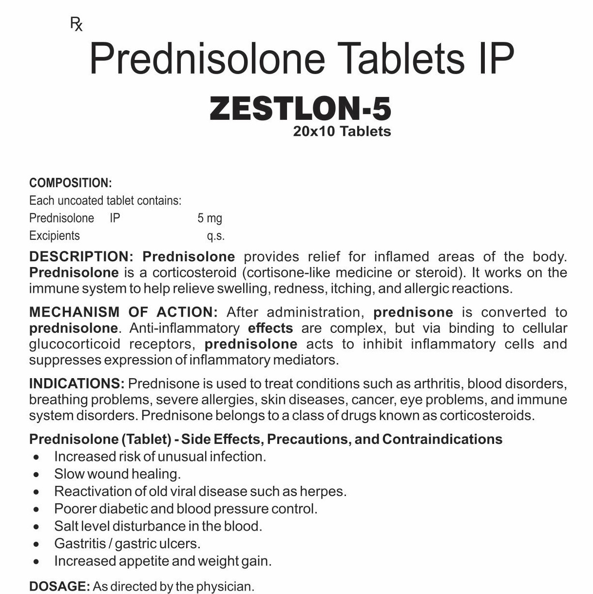 ZESTLON 5 TABLETS (BIG)